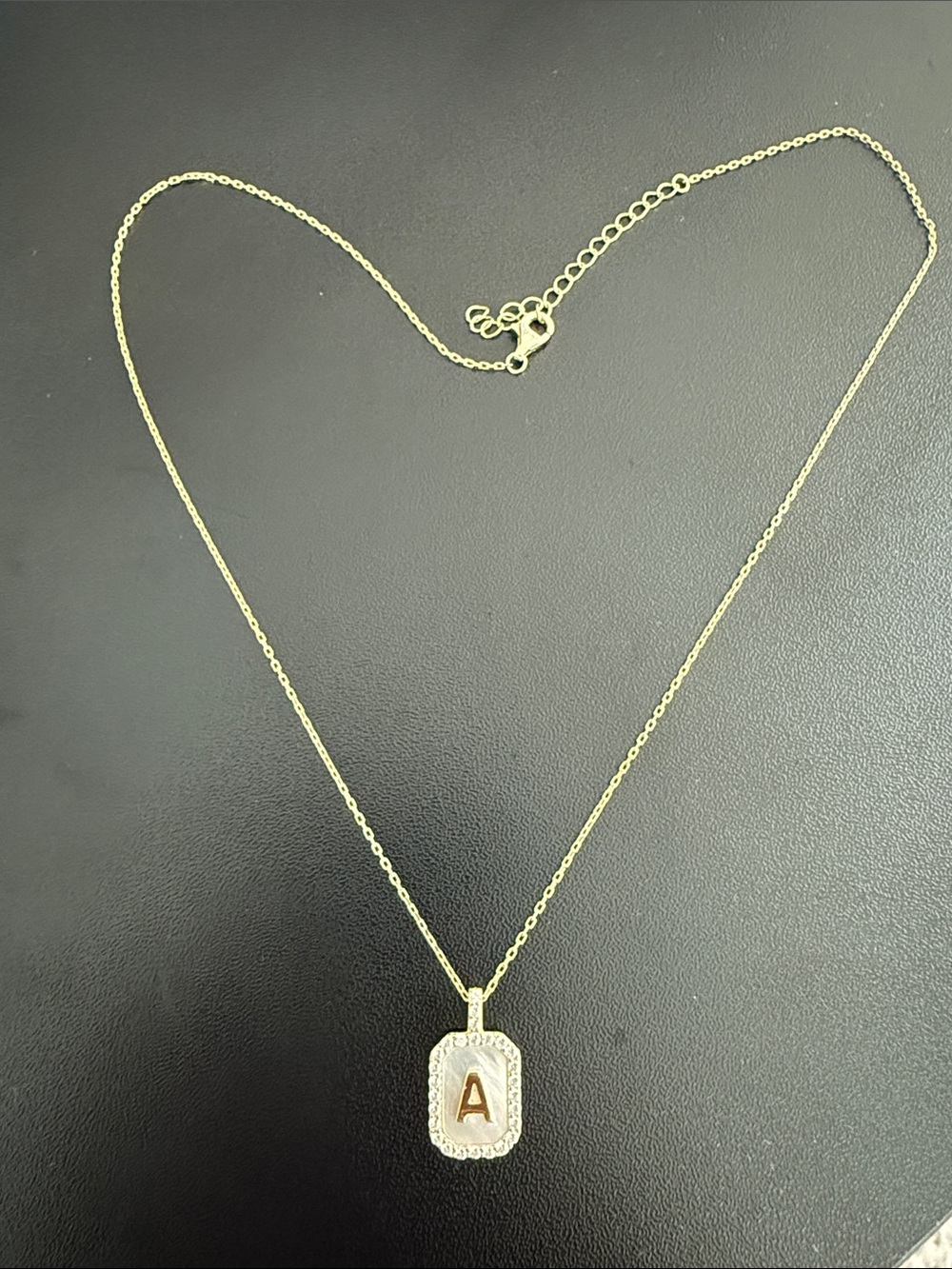 Initial A Gold-Tone Pendant Necklace - Personalized Letter A